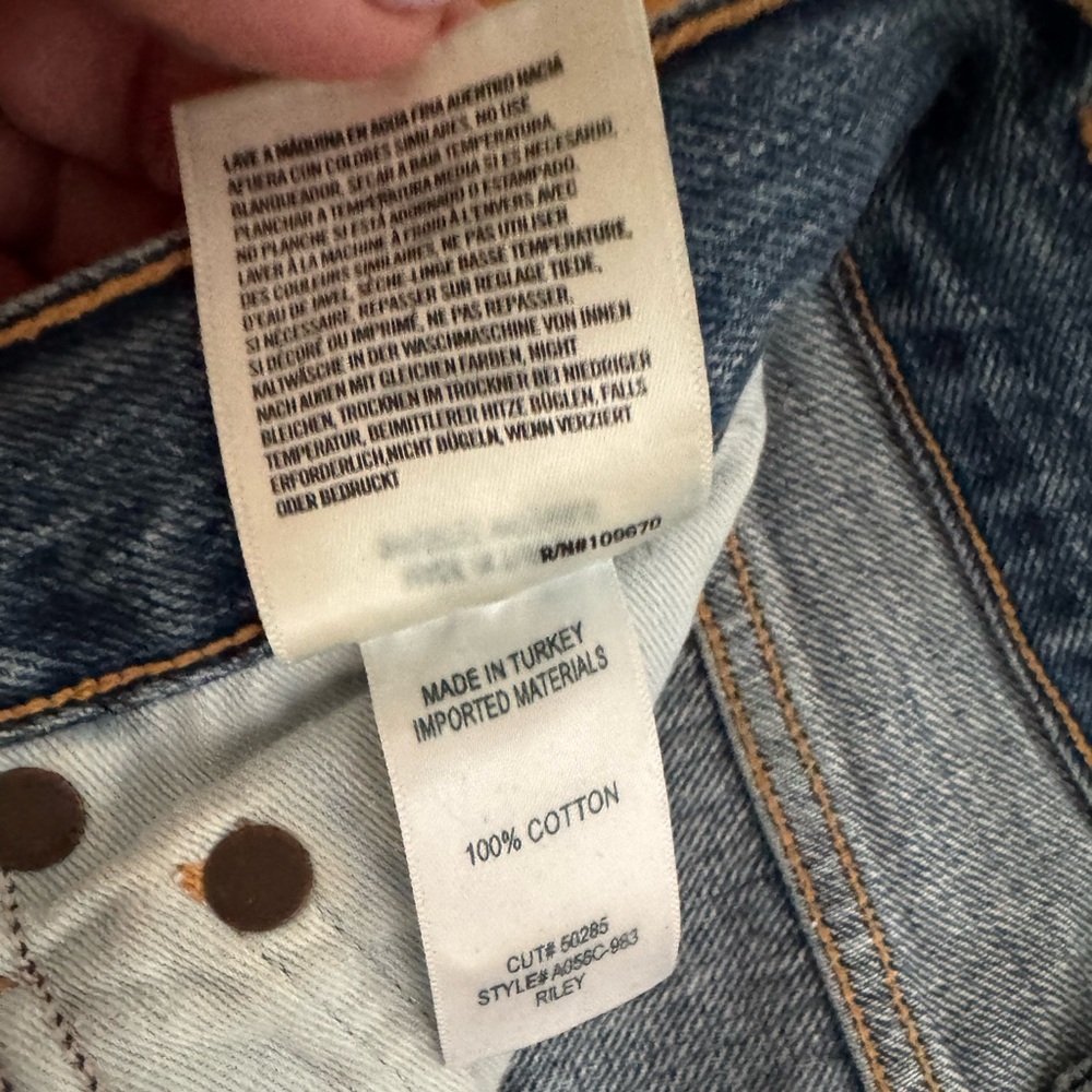 Agolde Riley High Rise Straight Jeans Medium Wash Size 25 - Picture 5 of 6